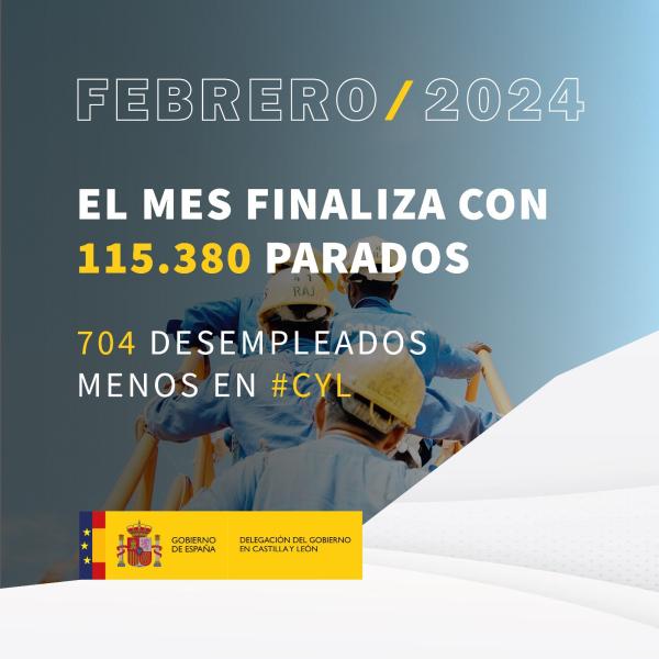 El paro baja en 704 personas en Castilla y León en febrero y se sitúa en los 115.380
